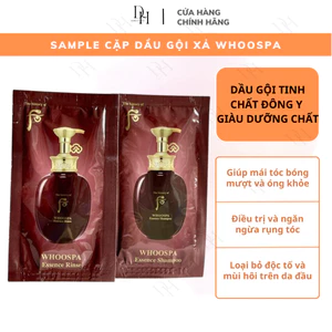 {Sample} Cặp dầu gội xả tinh chất đông y WHOO SPA, phục hồi, nuôi dưỡng, ngăn rụng tóc, lưu giữ hương thơm, 8ml/gói