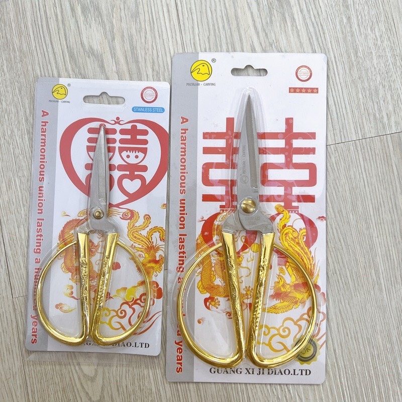 Kéo Cắt Thực Phẩm - Kéo Cắt Cán Vàng Vảy Rồng - Phụng Siêu Bén