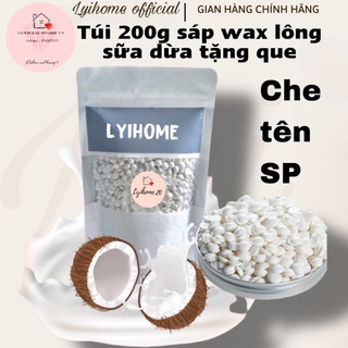 TÚI 200GR SÁP WAX LÔNG NÓNG SỮA DỪA CAO CẤP TẨY SẠCH MỌI LOẠI LÔNG DÙNG ĐƯỢC CHO DA NHẠY CẢM, BIKINI LYIHOME
