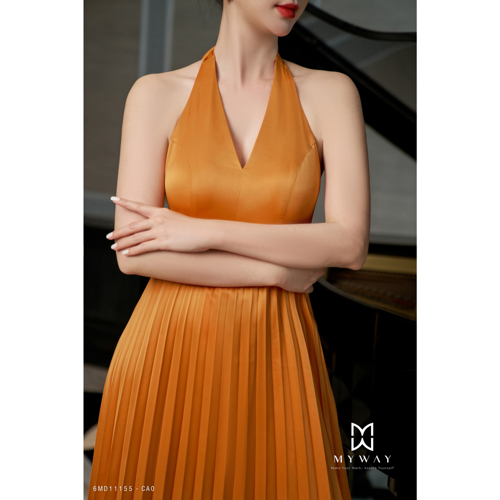 Ảnh Đầm Nữ Dự Tiệc MY WAY Cổ Yếm Sang Trọng 6MD11155 1