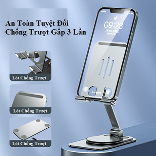 Giá Đỡ Điện Thoại Máy Tính Bảng Ipad Kim Loại Siêu Mỏng Trục Xoay 360° Gấp Gọn Tiện Dụng - KỆ ĐỠ ĐIỆN THOẠI IPAD IPHONE