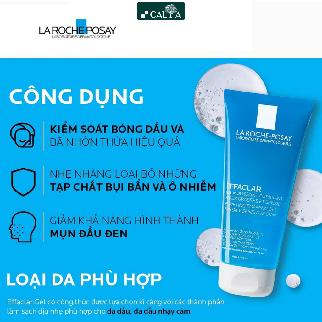 Ảnh Sữa Rửa Mặt La Roche Posay Cho Da Dầu Mụn, Nhạy Cảm - Effaclar Purifying Foaming Gel 50ml 2