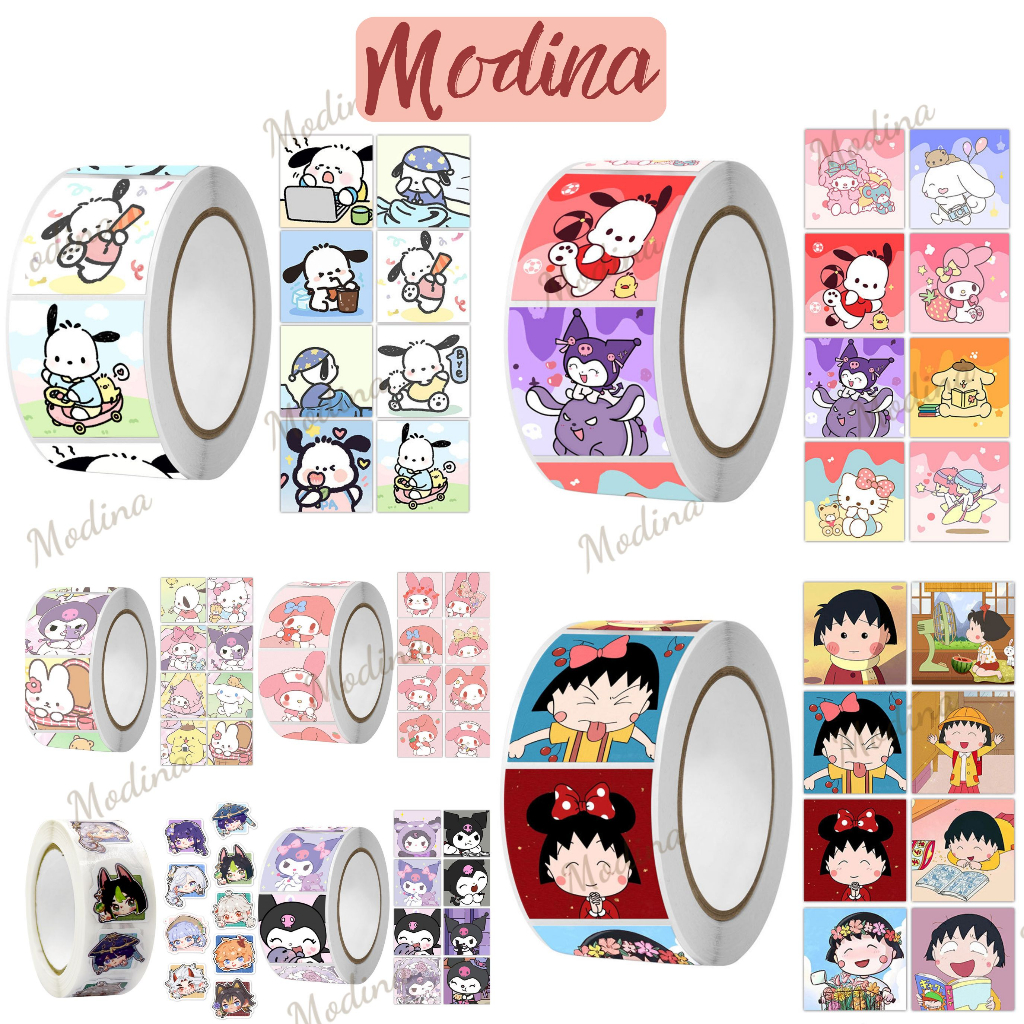 Cuộn sticker khen thưởng 500 nhãn dán học sinh hình cute dễ thương 2cm ...