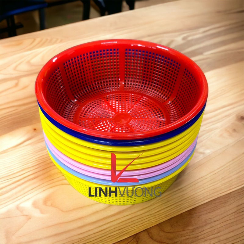 100 cái rổ nhựa tròn đường kính 20cm cao 7cm, rổ gạo, rổ khít lỗ, rổ ...