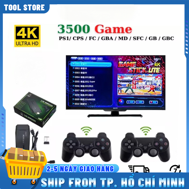 Game Stick 4K GD10 128GB New Retro Video Game Console 2.4G Wireless –  Realtech