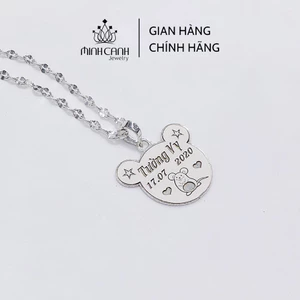 Dây Chuyền Gấu Khắc Tên Cho Bé Gái - Minh Canh Jewelry