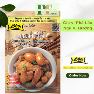 Gia vị Bột Phá Lấu Ngũ Vị Hương Túi Zip 65gr hiệu Lobo Thái. Chinese Five-Spice Blend