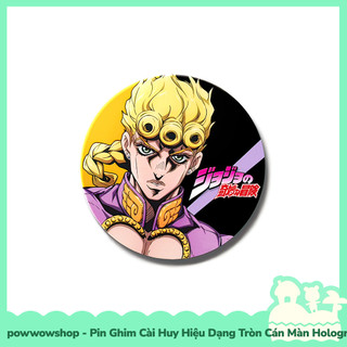 [Sẵn VN - Hỏa Tốc] Huy Hiệu Pin Ghim Dạng Tròn 58mm Cài Áo / Túi / Balo Màn Hologram Phong Cách Anime Manga Jojo's Bizar
