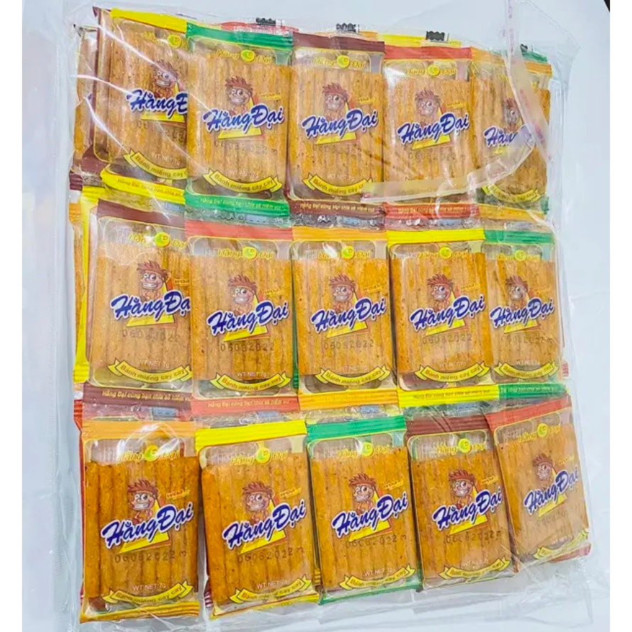 Bịch 60 Gói Snack Sườn Dê Nướng Hằng Đại, Đồ Ăn Vặt Tuổi Thơ, Ăn Vặt Cổng Trường