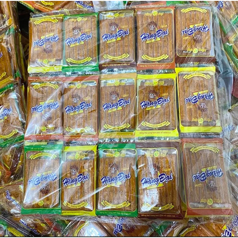 Bịch 60 Gói Snack Sườn Dê Nướng Hằng Đại, Đồ Ăn Vặt Tuổi Thơ, Ăn Vặt Cổng Trường