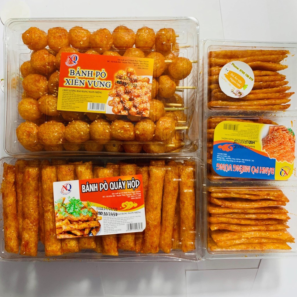 Bánh Pò Quẩy Xiên Vừng Hộp To, Đồ Ăn Vặt Tuổi Thơ, Ăn Vặt Cổng Trường