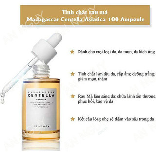 Serum Rau Má Skin1004 Madagascar Centella Asiatica Ampoule 30ml - 55ml - 100ml giảm mụn, phục hồi da