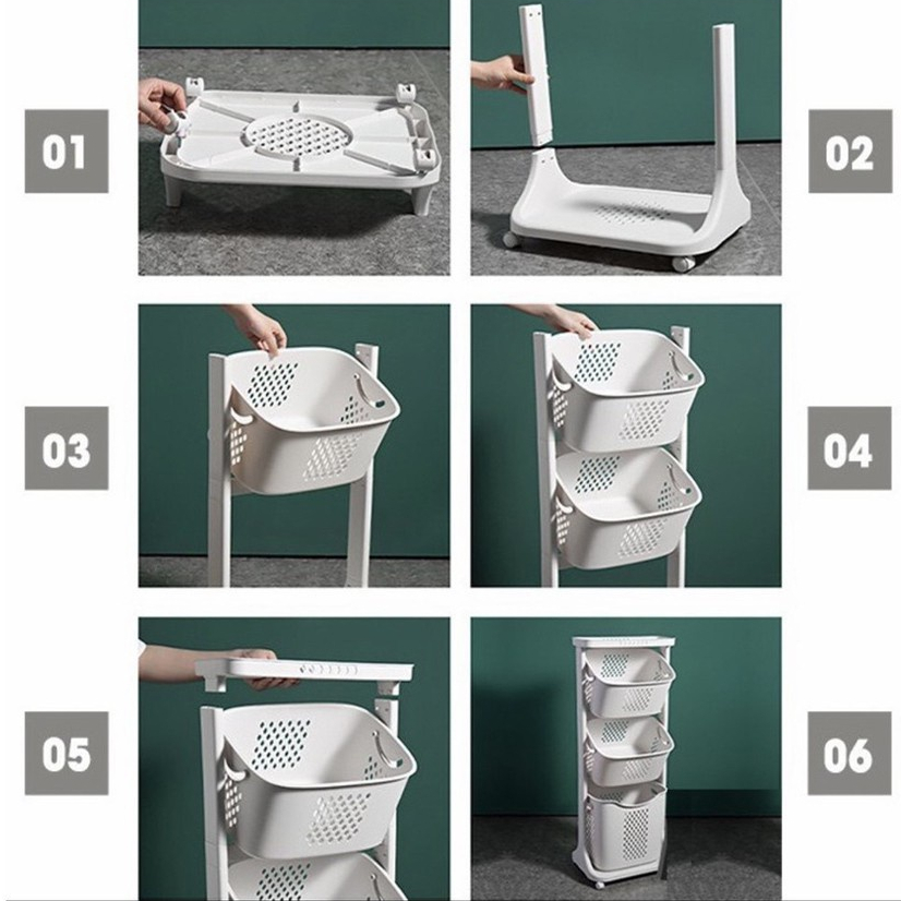 Kệ đựng đồ đa năng có bánh xe 5567, giỏ đựng đồ đa năng - Việt Nhật Plastic Official | BigBuy360 - bigbuy360.vn