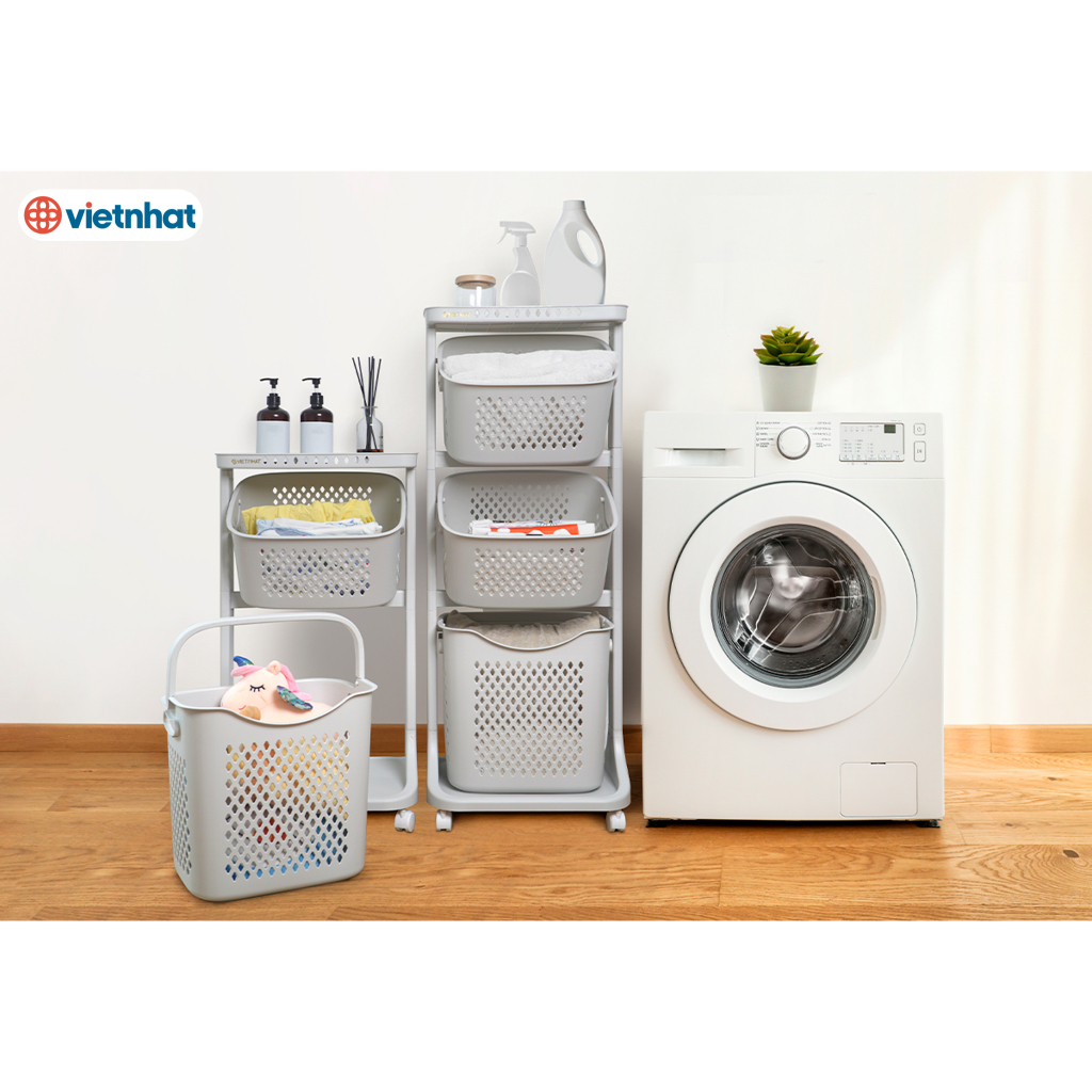Kệ đựng đồ đa năng có bánh xe 5567, giỏ đựng đồ đa năng - Việt Nhật Plastic Official | BigBuy360 - bigbuy360.vn