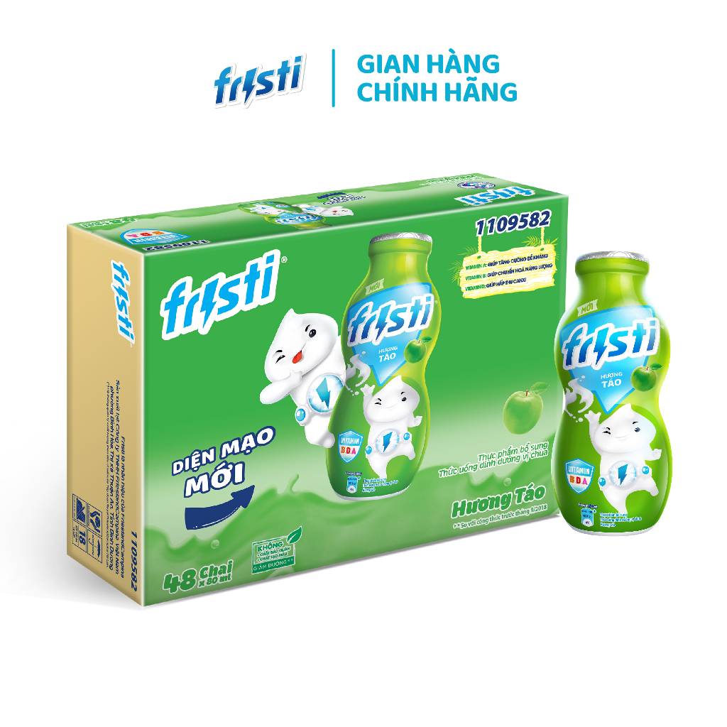 Thùng Sữa Chua Uống Fristi Hương Táo 48x80ml