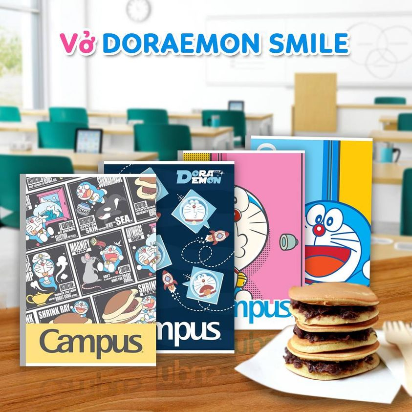 Vở CAMPUS DOREMON kẻ ngang 80,120, 200 trang. vở DORAEMON, tập kẻ ngang ...