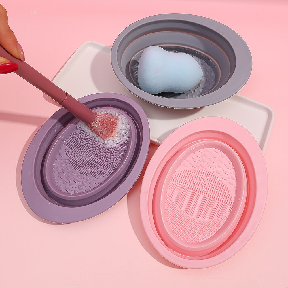 Dụng cụ rửa cọ trang điểm ,nước giặt cọ chậu giặt cọ silicone cao cấp ...