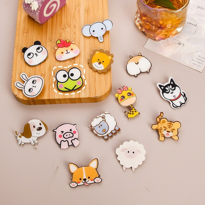 Sticker, ghim cài hình động vật dễ thương | Shopee Việt Nam