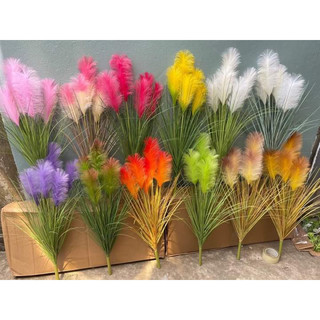 CÀNH LAU 5 BÔNG LỚN CAO 90CM DECOR SIÊU ĐẸP- HOA GIẢ TRANG TRÍ