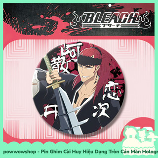 [Sẵn VN - Hỏa Tốc] Huy Hiệu Pin Ghim Dạng Tròn 58mm Cài Áo / Túi / Balo Màn Hologram Phong Cách Anime Manga Bleach FR
