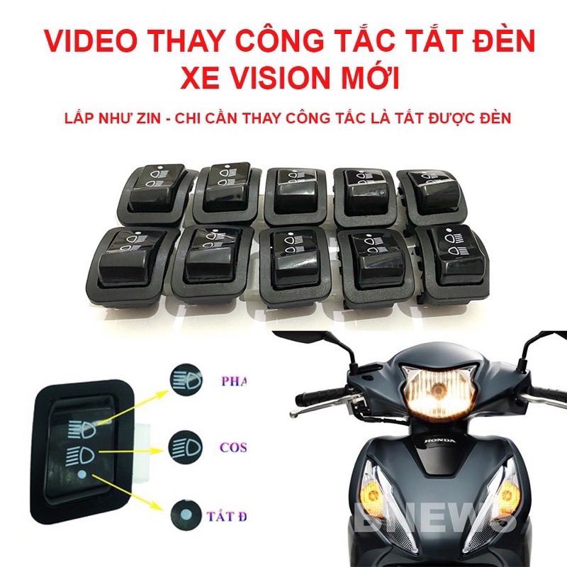 Công tắc tắt đèn xe visson đời mới hàng chính hãng | Shopee Việt Nam