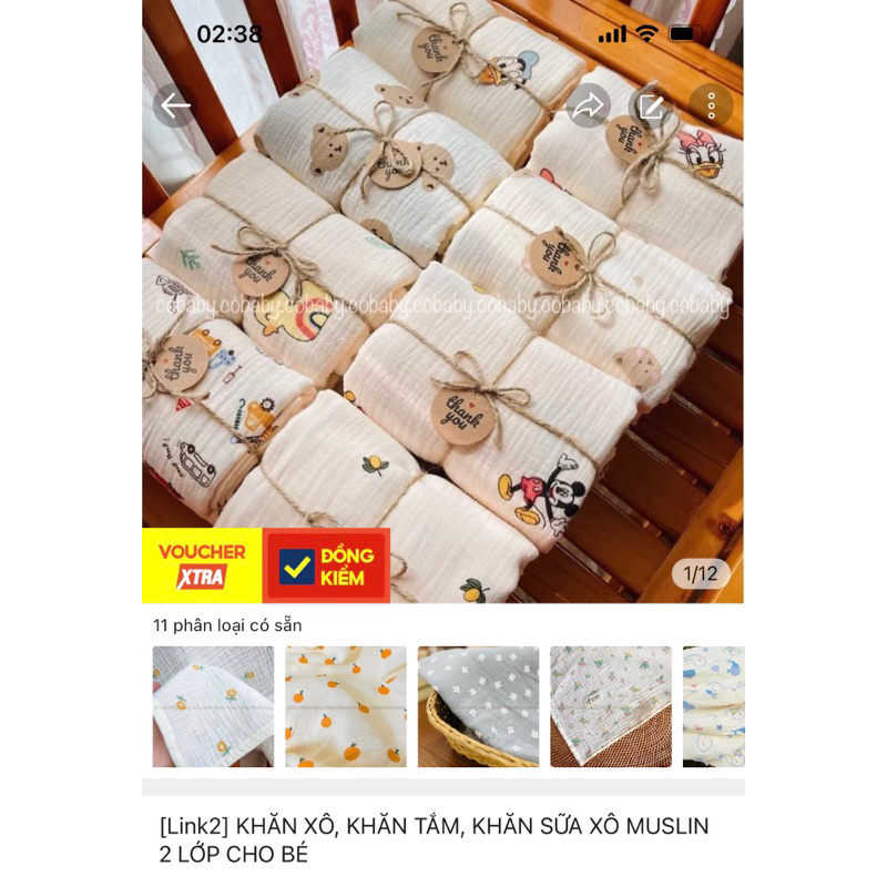 [CÒ BABY]KHĂN TẮM XÔ MUSLIN CHO BÉ, KHĂN XÔ ĐA NĂNG
