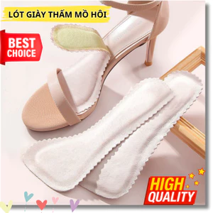 Lót giày thấm hút mồ hôi dành cho giày (cao gót, sandal, búp bê...). Đệm dán giày êm chân