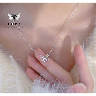 Dây chuyền nữ bạc ta LoPa dáng cánh tiên màu sắc nhẹ nhàng thanh mảnh