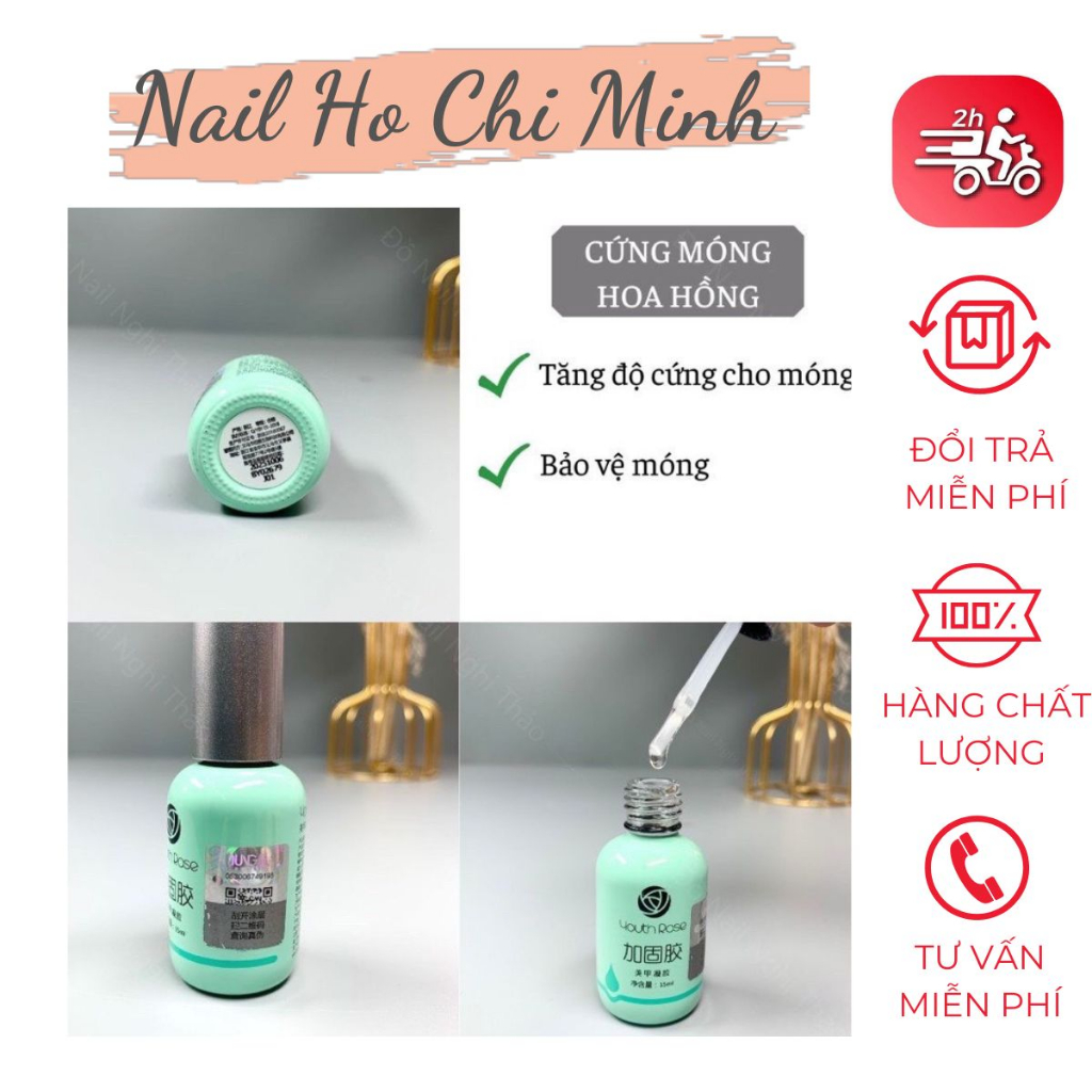 [MẪU 2023] Base top hoa hồng Youth Rose chính hãng - gel liên kết, top phủ bóng, cứng móng chuyên dụng cho dân làm móng