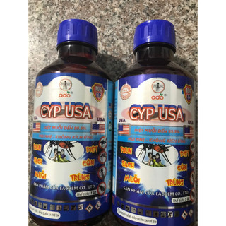 [cam kết sạch muỗi 6_12tháng]thuốc muỗi y tế phun xịt -tẩm màn diệt côn trùng Cyp Usa 100EC chai 1 lít ANH QUỐC