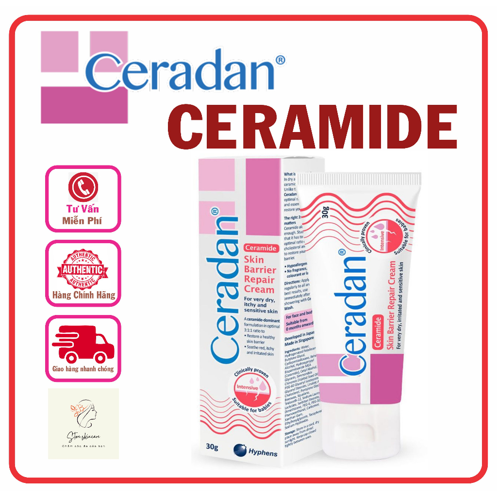Kem dưỡng ẩm giai đoạn cấp viêm da cơ địa, phục hồi da CERADAN Skin ...