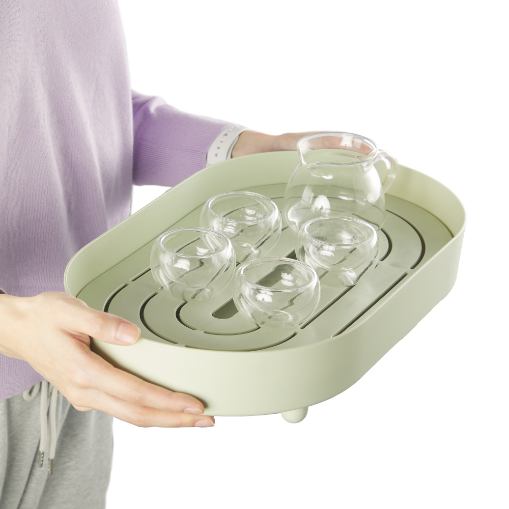 KHAY OVAL úp cốc oval Sano Inochi - Úp ly, bình, cốc, chén, nhựa nguyên sinh an toàn, tiện lợi