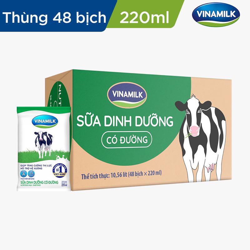 Sữa bịch vinamilk 220ml | Shopee Việt Nam