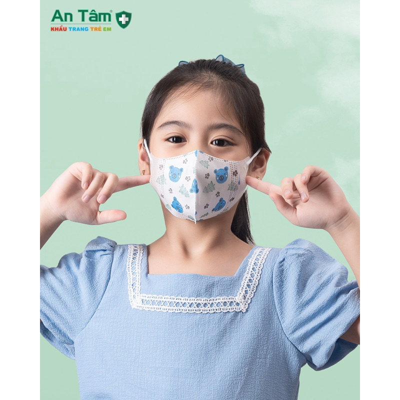 LIVE Khẩu trang 5D Kids An Tâm kháng khuẩn dày dặn nhiều họa tiết dễ thương bảo vệ tối ưu cho bé