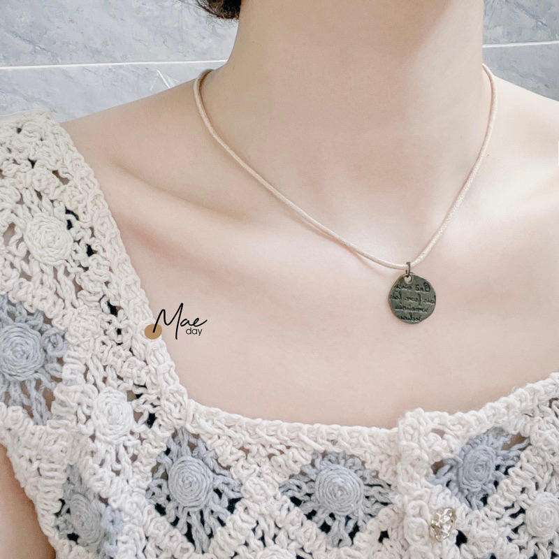 Vòng cổ Kazu -  dây chuyền mặt chữ cổ điển vintage