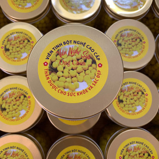 Viên tinh bột nghệ sữa ong chúa [Hũ 400G] Tinh bột nghệ viên,  viên tinh bột nghệ vàng nguyên chất cao cấp -VBN