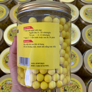 Viên tinh bột nghệ sữa ong chúa [Hũ 400G] Tinh bột nghệ viên,  viên tinh bột nghệ vàng nguyên chất cao cấp -VBN
