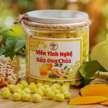 Viên tinh bột nghệ sữa ong chúa [Hũ 400G] Tinh bột nghệ viên, viên tinh bột nghệ vàng nguyên chất cao cấp -VBN