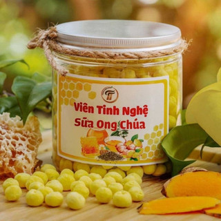 Viên tinh bột nghệ sữa ong chúa [Hũ 400G] Tinh bột nghệ viên,  viên tinh bột nghệ vàng nguyên chất cao cấp -VBN