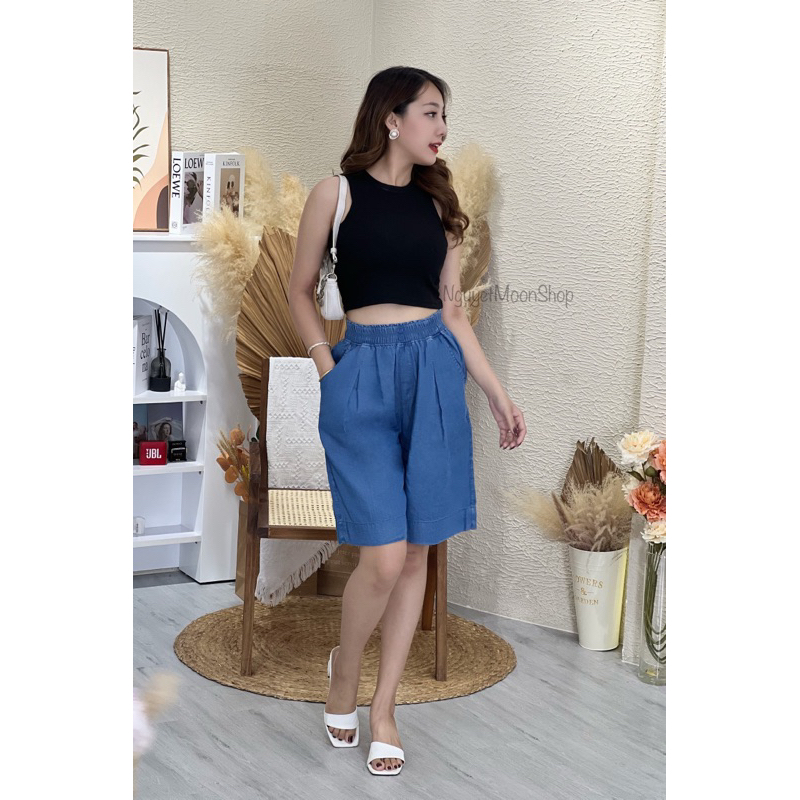 Quần Jean nữ ngố chất Jean lụa mềm mỏng thoáng mát kiểu dáng trẻ trung Bigsize mã SPN