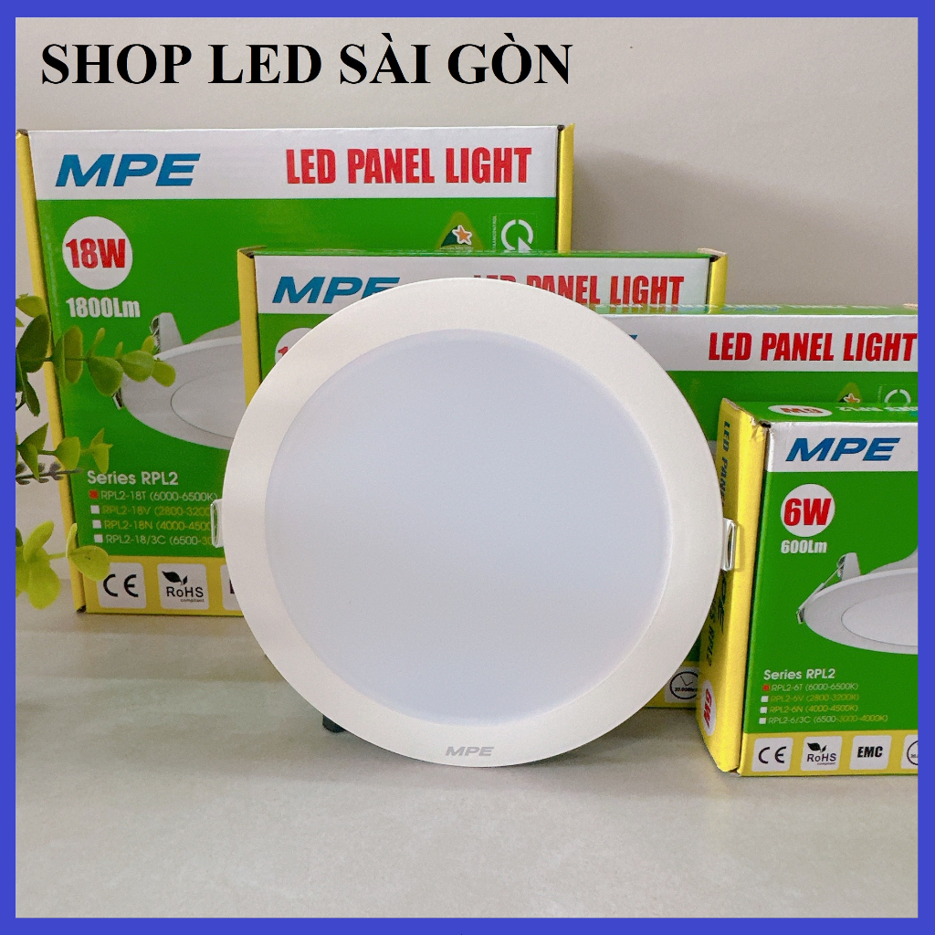 Đèn led âm trần 6W 9W 12W hàng chính hãng MPE model RPL2 | Shopee Việt Nam