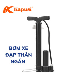 Bơm xe đạp thân ngắn K-3042 Kapusi, thân kim loại dây bơm cao su