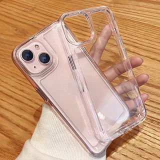 Ốp Điện Thoại Space Trong Suốt Chống Sốc Nút Bấm Mạ  Cho IPhone 14 Pro Max 12 Pro Max 13 7 8 Plus