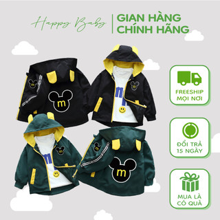Áo Khoác Gió Có Mũ Chống Tia UV   – Áo Khoác Chống Nắng Trẻ Em Mickey Cho Bé Trai Bé Gái #N6