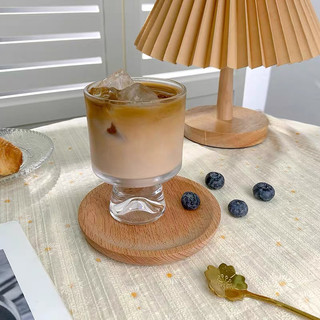 Cốc thủy tinh đế trụ tròn đựng Kem/ Pudding/ Đồ uống ly mã K2