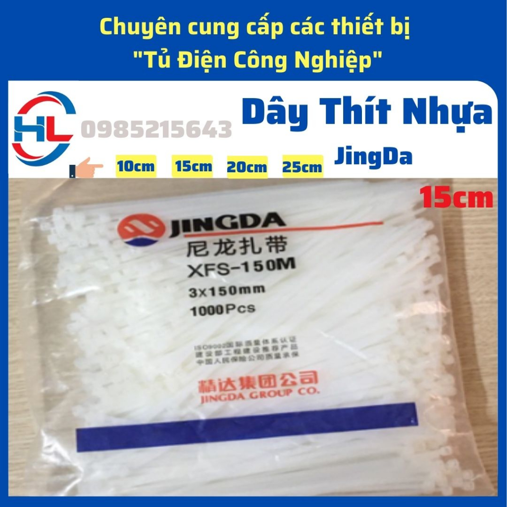 Dây rút nhựa thít nhựa lạt đen trắng, dây thít 10cm 15cm 20cm 30cm ...