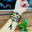 Vòng tay bằng trầm hương sánh chìm 6 ly 108 hạt mix charm bông sen và:ng-thanh lịch-sang trọng-quí phái.