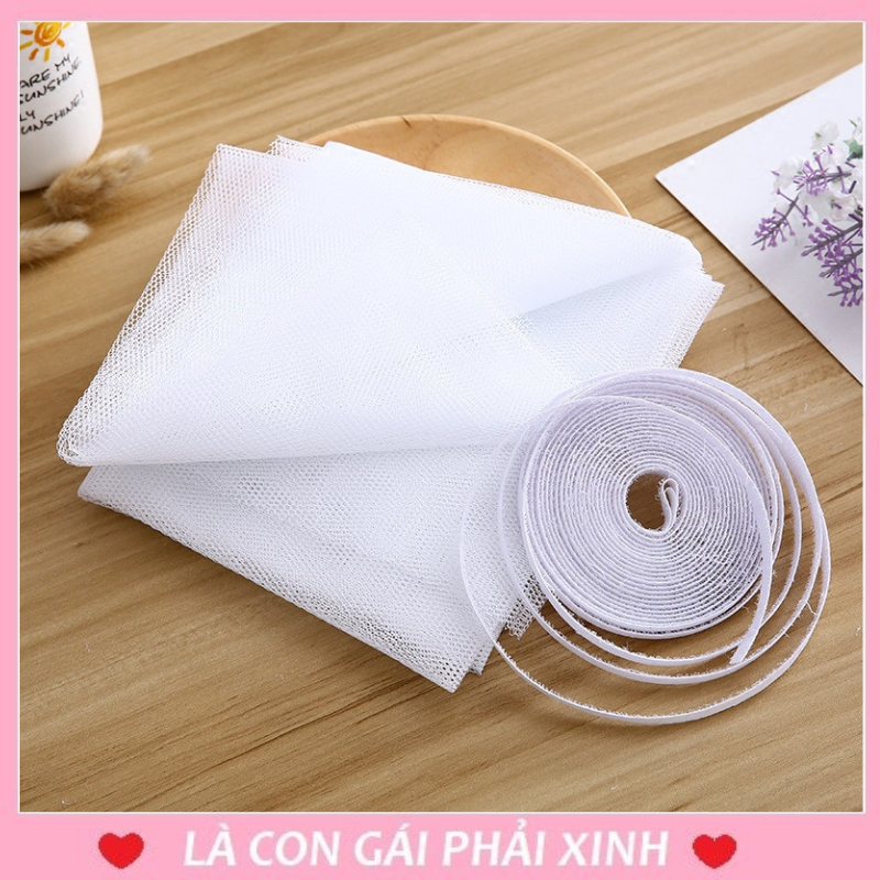 Lưới ngăn côn trùng dán cửa sổ, tấm rèm vải lưới chống ruồi. muỗi, côn ...