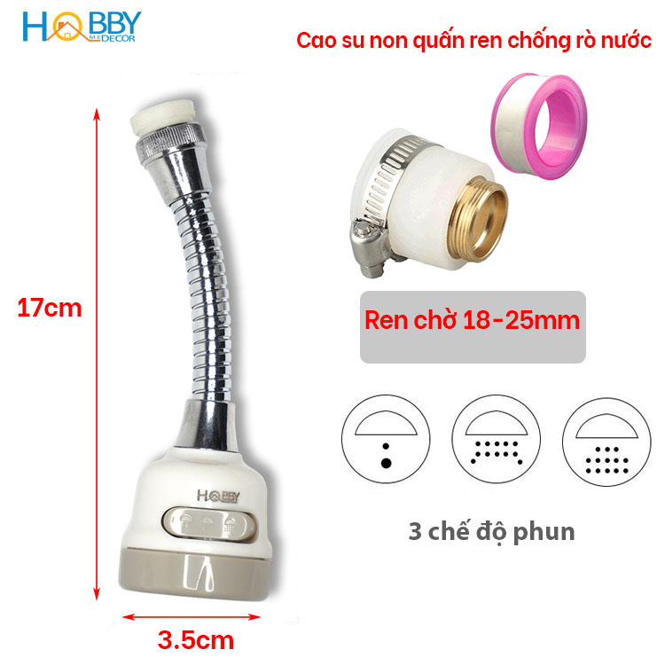 Ảnh Bộ đầu nối tăng áp cho vòi rửa chén có ren nối Hobby Home Decor TADAY 2