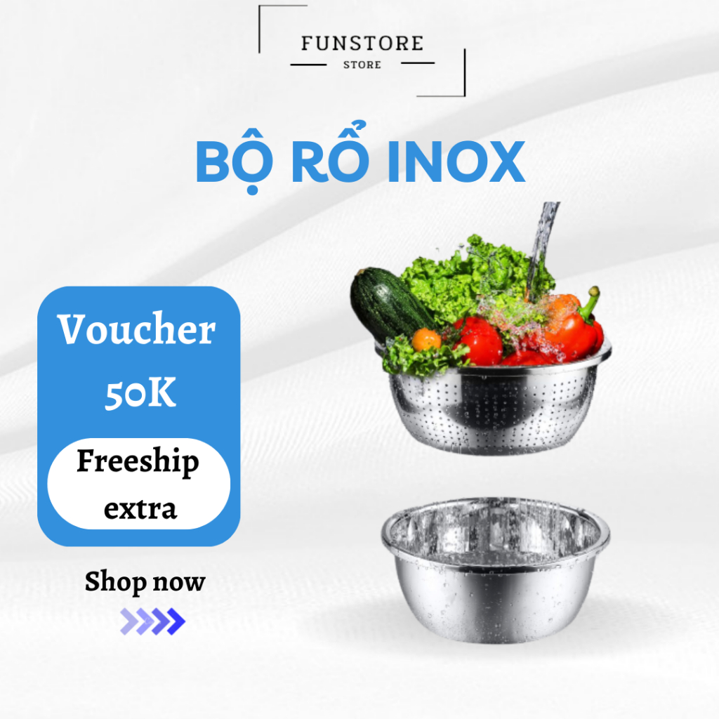 Bộ Thau Rổ Inox 5 Món, Bộ Chậu Inox 5 Kích Thước Đa Năng Dùng Trong Nhà ...